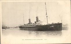 CPA Le Havre Left Lorraine Steamer