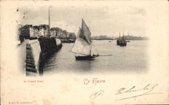 CPA Le Havre Le Grand Quai Bateau Peche 