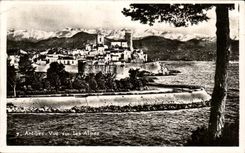 CPA Antibes Vue Sur Les Alpes