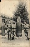 CPA Camp de Mailly Arsenal Obus Militaria