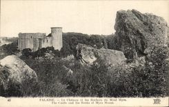 CPA Falaise Le Chateau et les Rochers du Mont Myra The Castle amd the