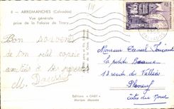 Acantilado tomado vision de CPA Arromanches (Apple-brandy) de Tracy