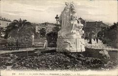 CPA Niza el monumento Poesic del jardin publico