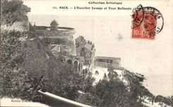 Escalera Lesage de la coleccion artistica de CPA Niza y viaje Bellande