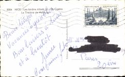 CPA Niza los jardines Albert el casino el teatro al aire libre