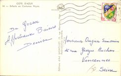 CPA dimensiona a ninos azules en los trajes de Nigois