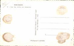 CPA Niza Cimiez visto de los jardines del monasterio