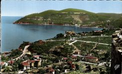 CPSM La Napoule Vue sur le Chateau d Agecroft et la baie de Theoule