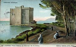 CPA Cannes Old Castle St Honorat island of Lerins
