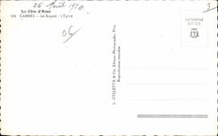 CPA the Dimension Cannes Azure Suquet Church