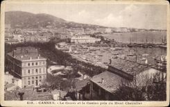 CPA Cannes the Course and the Casino taken of the Mount Knight Boats