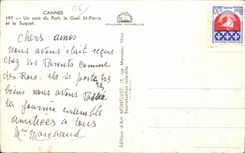 CPA Cannes a corner of the Port the Quay St Pierre and Suquet