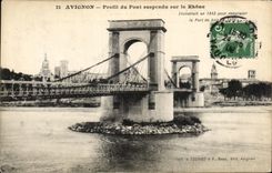 Perfil de CPA Avignon del puente suspendido en el Rhone