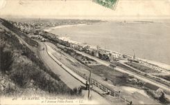 CPA Le Havre New Dufoyel Beach and I Avenue Felix Faure