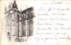 CPA Meaux the Cathedral Gate with the Lions chart 1899