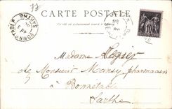 CPA Meaux the Cathedral Gate with the Lions chart 1899