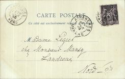 Carta 1899 de Notre Dame de la iglesia de CPA Avranches