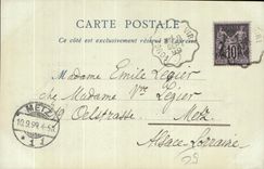 CPA Avranches la carta 1899 de la universidad