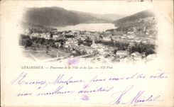 CPA Gerardmer Panorama de la Ville et du Lac carte 1899