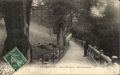 CPA Paris Chaumont Hillocks Allee Picturesque