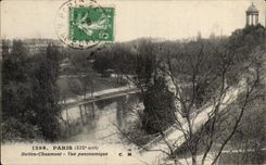 CPA Paris Chaumont Hillocks Panoramic View
