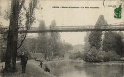 CPA Paris Chaumont Hillocks the Suspended bridge sinners