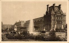 CPA Pavillon de Flore with the Garden of Louvre Tileries