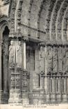 CPA Cathedrale de Chartres Le Portail Nord Cote gauche de la baie centrale
