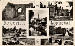 CPA Bonneval Gate Saint Roch Abbey Saint Florentin Pits Saint Jacques Swimming pool Bridge of the Mill