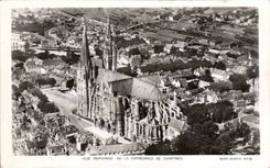 CPA Vue Aerienne De La Cathedrale De Chartres