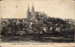 CPA Cathedrale de Chartres Vue prise de Cachembach