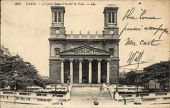 CPA Paris Church Saint Vincent of Paul