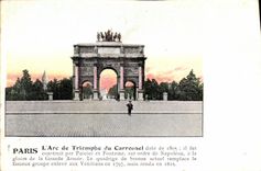 CPA Paris L Arc de Triomphe du Carrousel Louvre