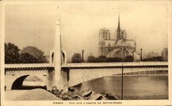 CPA Paris Vue Sur L Abside de Notre Dame