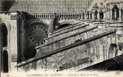 CPA Cathedral of Chartres Buttresses North of the Nave