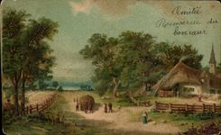 CPA Village a la campagne