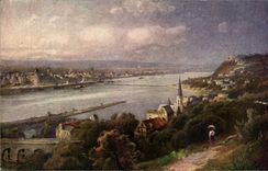 CPA Koblenz an dee Mondung dur Mosel in den Rhein