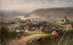 CPA Bingen Das lustigute Stadtchen aru ganzen Rheln