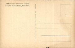 CPA Wiesbaden Theater put Schillerdenkmal