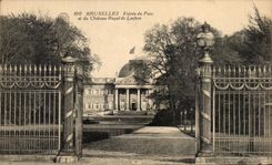 Entrada de CPA Bruselas del parque y el castillo real de Laken