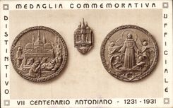 CPA Medaglia Commemorativa san Antonio 