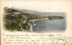 CPA Route de la Corniche de Monaco Roquebrune Menton le Cap Martin