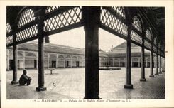 CPA Marrakech Palais de la Bahia Cour d honneur Maroc