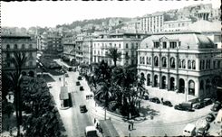 CPA Argel el lugar de la opera y de la calle Dumont Urville de I