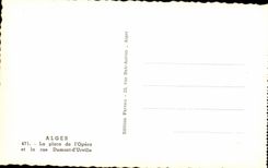 CPA Argel el lugar de la opera y de la calle Dumont Urville de I