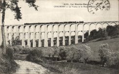 CPA La Haute Marne Chaumont Le Viaduc et le Pont de Saint Roch Train 