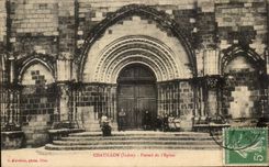 CPA Chatillon Portail de l Eglise Enfants