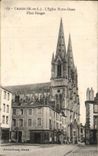 CPA Cholet L Eglise Notre Dame Place Rouget Patisserie