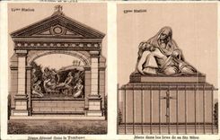 CPA Jesus depose dans le Tombeau Jesus dans les bras de sa Ste Mere Lourdes