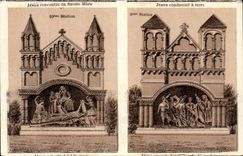 CPA Jesus rencontre sa Sainte Mere Jesus condamme a mort Lourdes